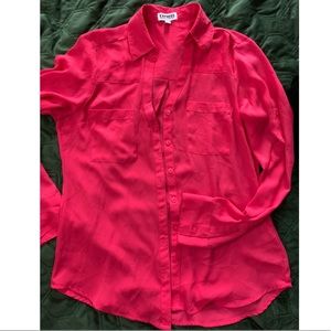 Pink Express button up blouse